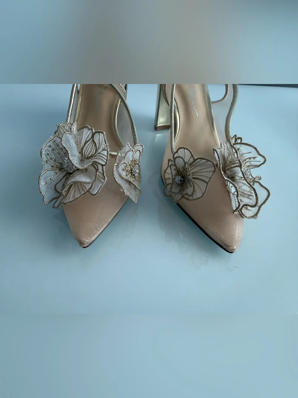 Betsy Johnson Women’s Mesh Floral Avi Pumps Size 6